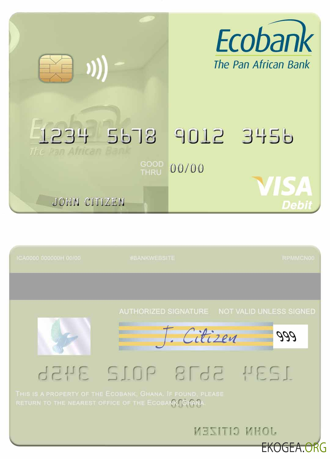Carte de débit visa Ghana Ecobank Ghana
